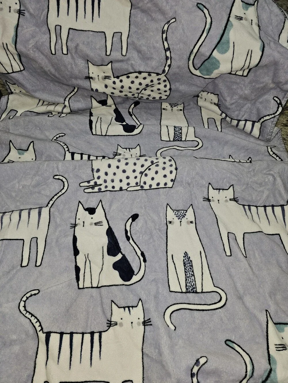 Artisan NY Home - Cartoon Cats Themed Novelty Bathroom Towel Set EUC